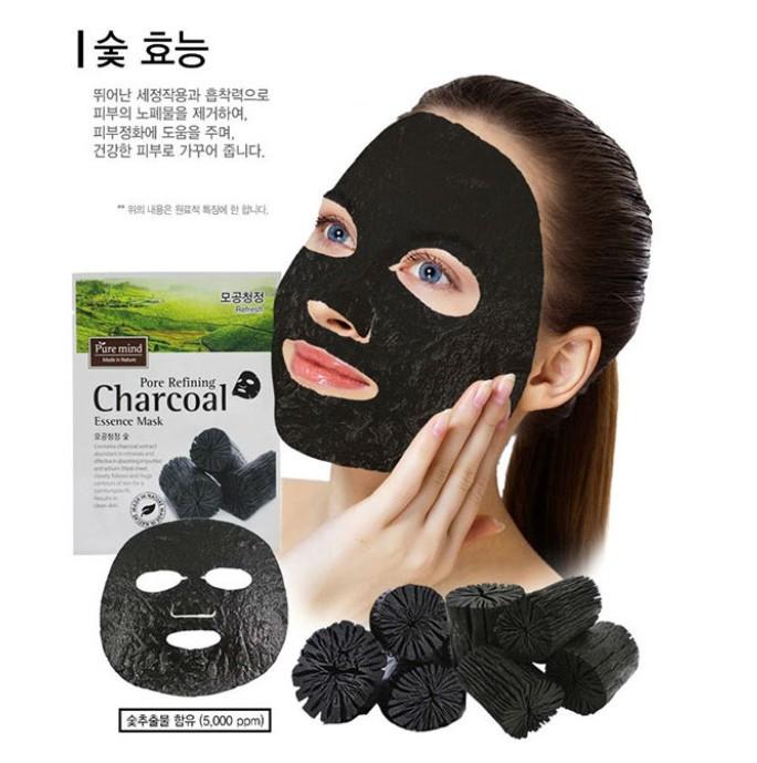 Mặt nạ than hoạt tính Pure Mind Pore Refining Charcoal Essence Mask