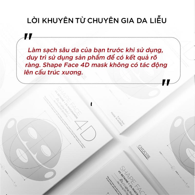 Mặt nạ V-line 4D hai bước tác động kép Chucos Set Face 4D Mask