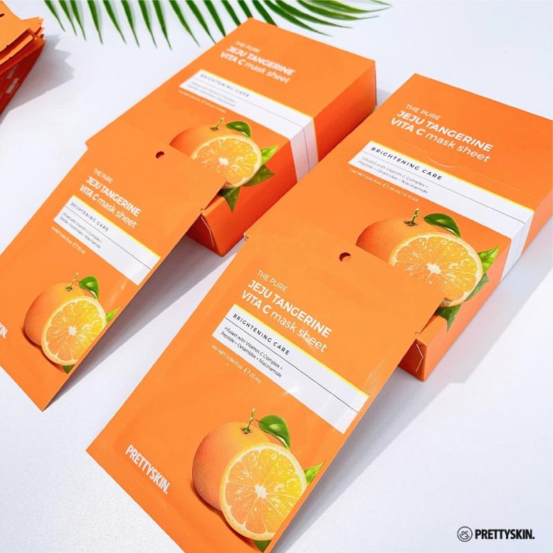 Mặt nạ Vitamin C Pretty Skin The Pure Jeju Tangerine Mask