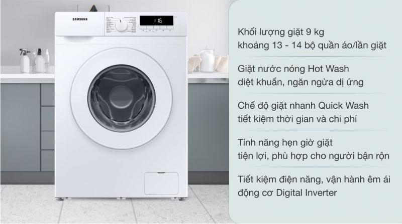 Máy giặt Samsung cửa trước Digital Inverter 9kg WW90T3040WW