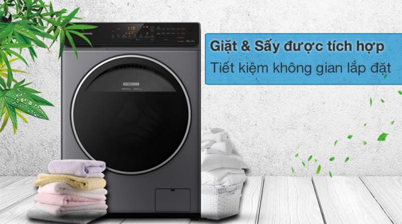 Máy giặt sấy cửa trước Panasonic 10 Kg NA-S106FR1BV