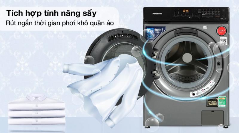 Máy giặt sấy cửa trước Panasonic 10 Kg NA-S106FR1BV