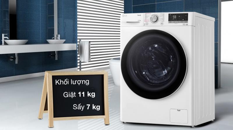 Máy giặt sấy LG Inverter 11/7kg FV1411D4W