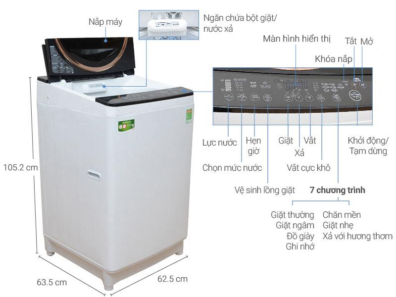 Máy giặt Toshiba 11 kg AW-DME1200GV (WK)