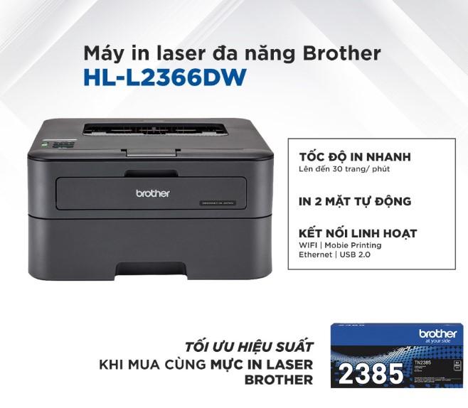 Máy in laser đơn sắc Brother HL-L2366DW