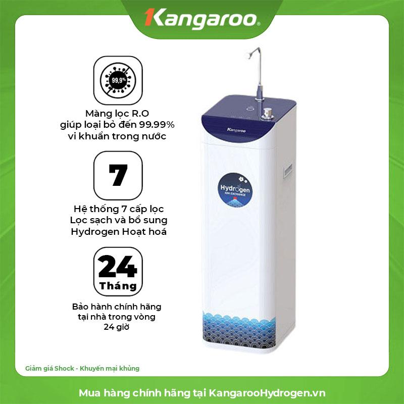 Máy lọc nước nóng lạnh RO Hydrogen Kangaroo 7 lõi KG10A7S