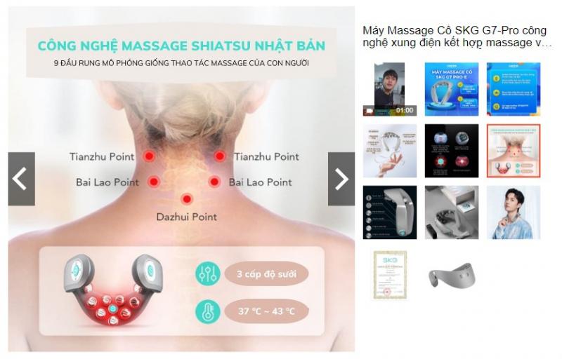 Máy Massage Cổ SKG G7-Pro công nghệ xung điện kết hợp massage vật lý