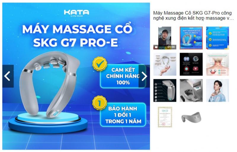 Máy Massage Cổ SKG G7-Pro công nghệ xung điện kết hợp massage vật lý