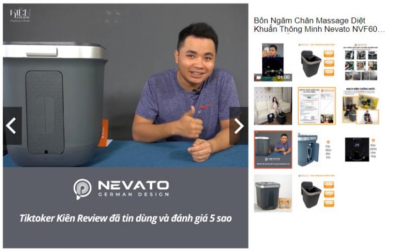 Máy massage ngâm chân diệt khuẩn thông minh Nevato NVF605
