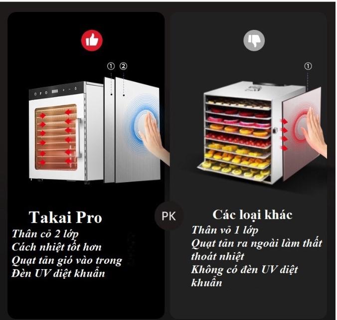Máy sấy thực phẩm 10 khay Takai Pro