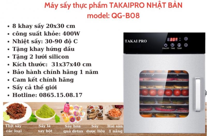 Máy sấy thực phẩm Takai Pro QG-B08