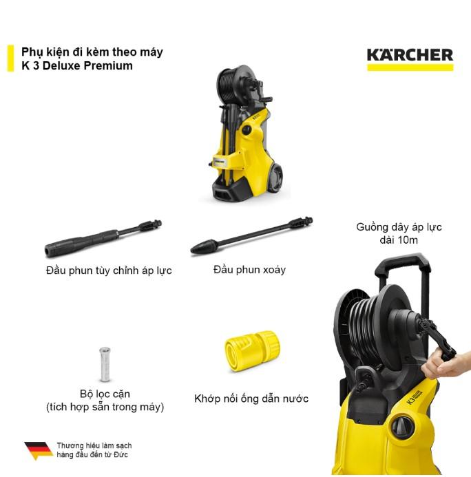 Máy xịt rửa xe Karcher K3 Deluxe Premium