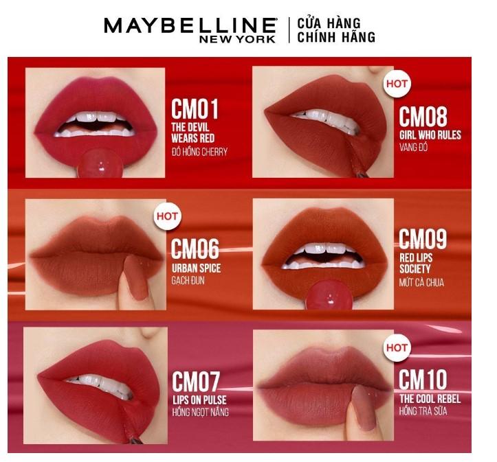 Maybelline Sensational Cushion Mattes - CM08 Girl Who Rules: Vang đỏ