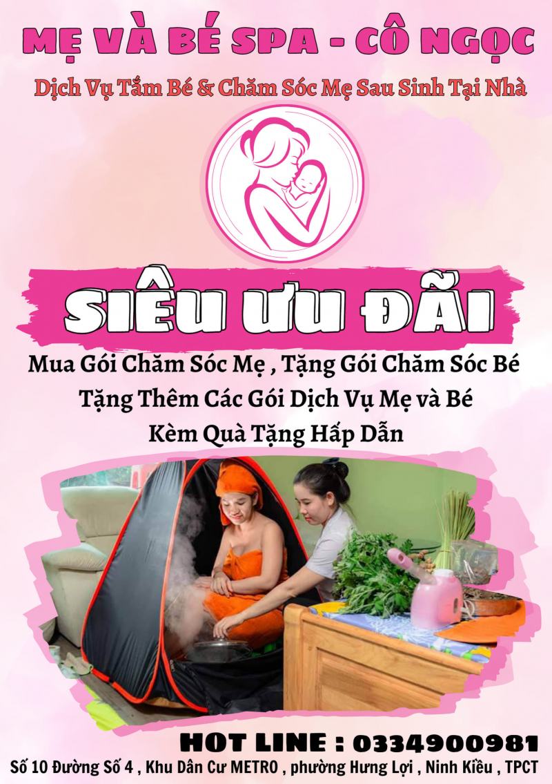 Mẹ và bé spa - Cô Ngọc - Dịch Vụ Tắm Bé & Chăm Sóc Mẹ Sau Sinh Tại Nhà