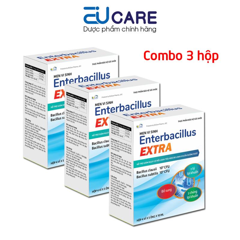 Men vi sinh Enterbacillus Extra dạng ống bổ sung 2 tỷ lợi khuẩn, giảm rối loạn tiêu hóa - 20 ống