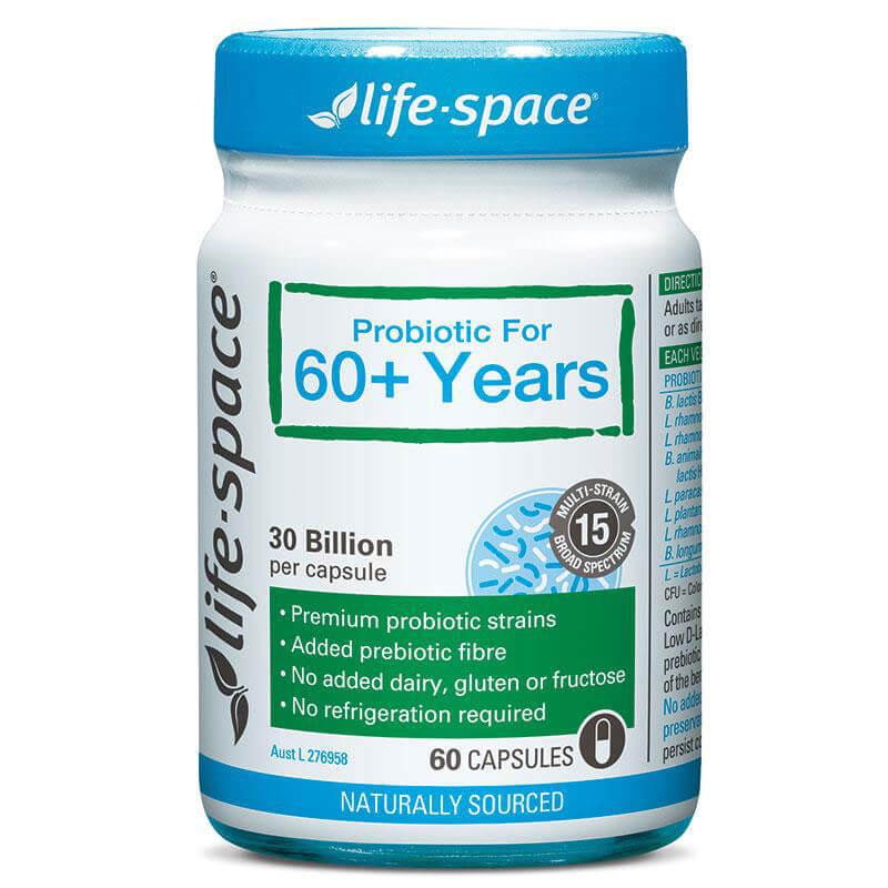 Men vi sinh hỗ trợ tiêu hóa Life Space 60+ Probiotic 60 viên
