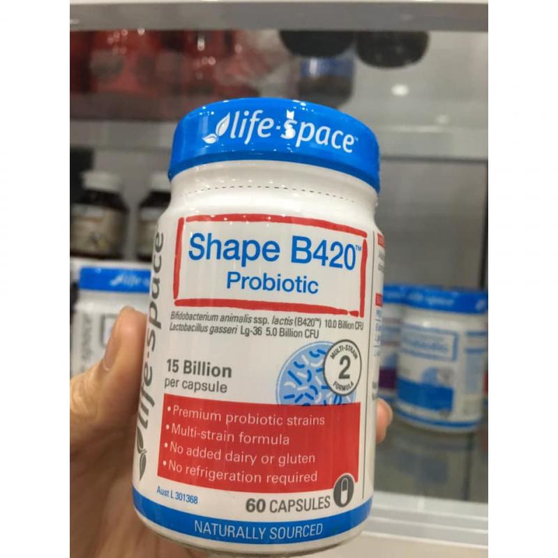 Men vi sinh hỗ trợ tiêu hóa Life Space Shape B420 Probiotic 60 viên