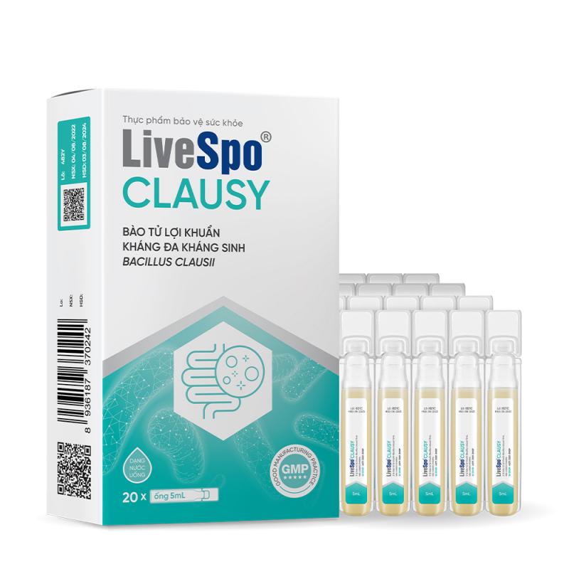 Men vi sinh Livespo Clausy - Hỗ trợ tiêu hoá, giảm đầy hơi, khó tiêu