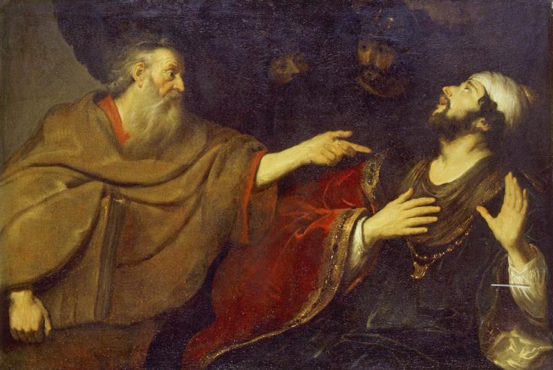 Tiên tri Nathan quở trách vua David vì tội ngoại tình với Bathsheba và còn cho người sát hại chồng cô ta