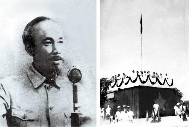 Ngày 02/9/1945 chủ tịch Hồ Chí Minh đọc bản Tuyên Ngôn Độc Lập khai sinh ra nước Việt Nam Dân chủ Cộng hòa