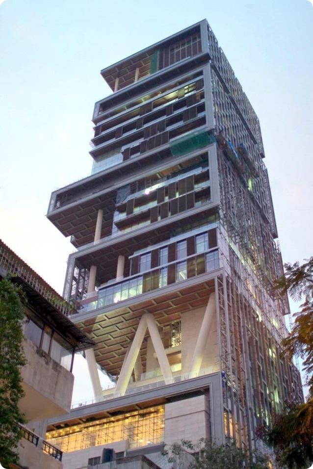 Ngôi nhà đắt giá nhất thế giới: Antilia, Mumbai, Ấn Độ