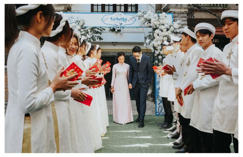 Áo dài cưới đẹp của Nguyên Vũ Studio