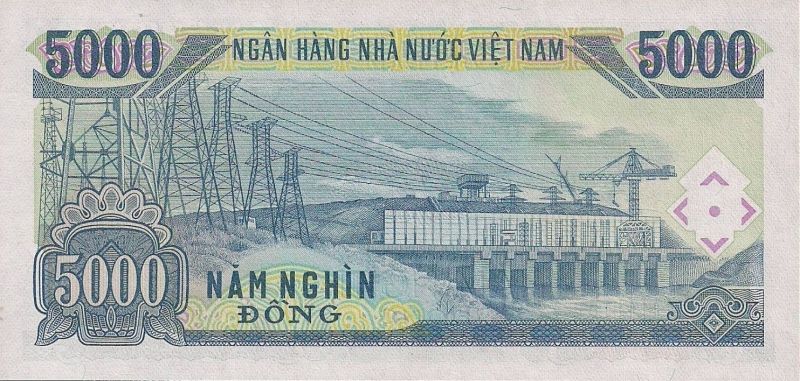 Nhà máy thủy điện Trị An (tờ 5.000 đồng)