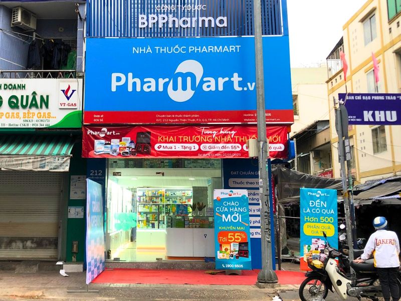 Nhà thuốc Pharmart tại địa chỉ 212 Nguyễn Thiện Thuật
