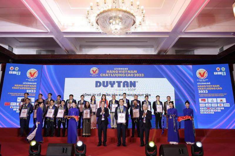 Nhựa Duy Tân tự hào liên tiếp đạt danh hiệu hàng Việt Nam chất lượng cao