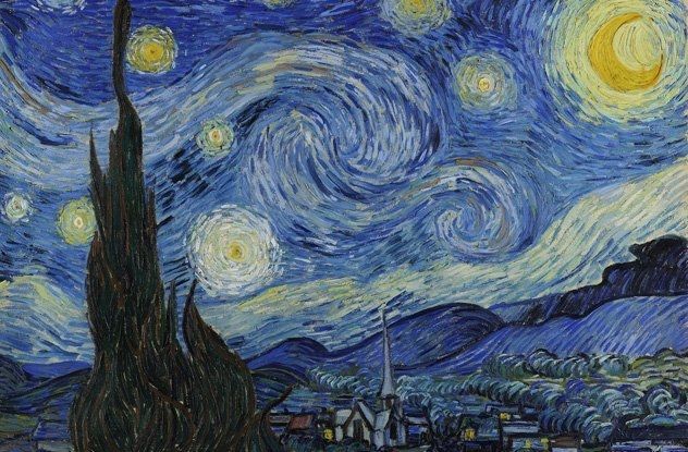 Những dòng khí động được Van Gogh thể hiện trong bức 