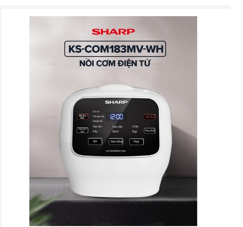 Nồi cơm điện Sharp KS-COM183MV-WH