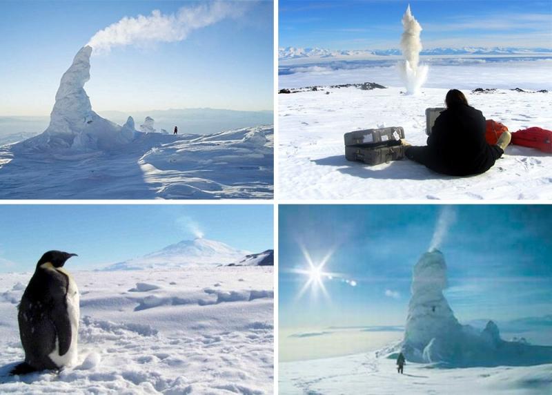 Núi lửa ở Nam Cực và những trận phun trào tuyết