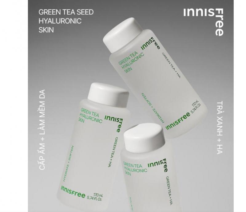 Nước cân bằng Innisfree Green Tea Hyaluronic Skin