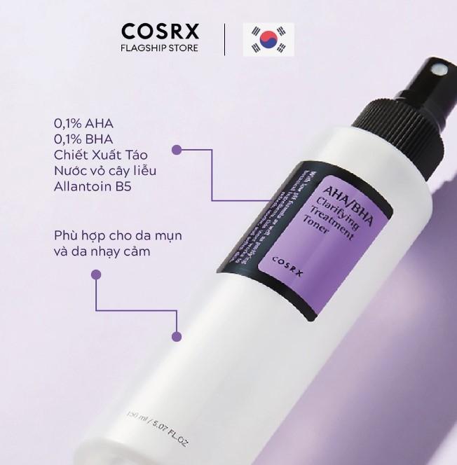 Nước hoa hồng Cosrx chứa AHA/ BHA Clarifying Treatment Toner