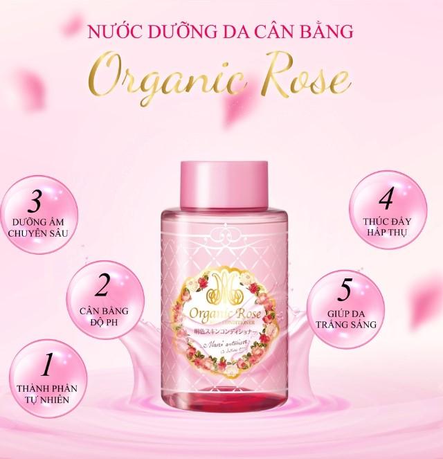 Nước hoa hồng dưỡng da organic Meishoku Rose Skin Conditioner