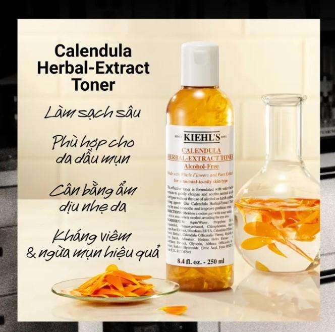 Nước hoa hồng Kiehls Calendula Herbal Extract Alcohol-Free Toner