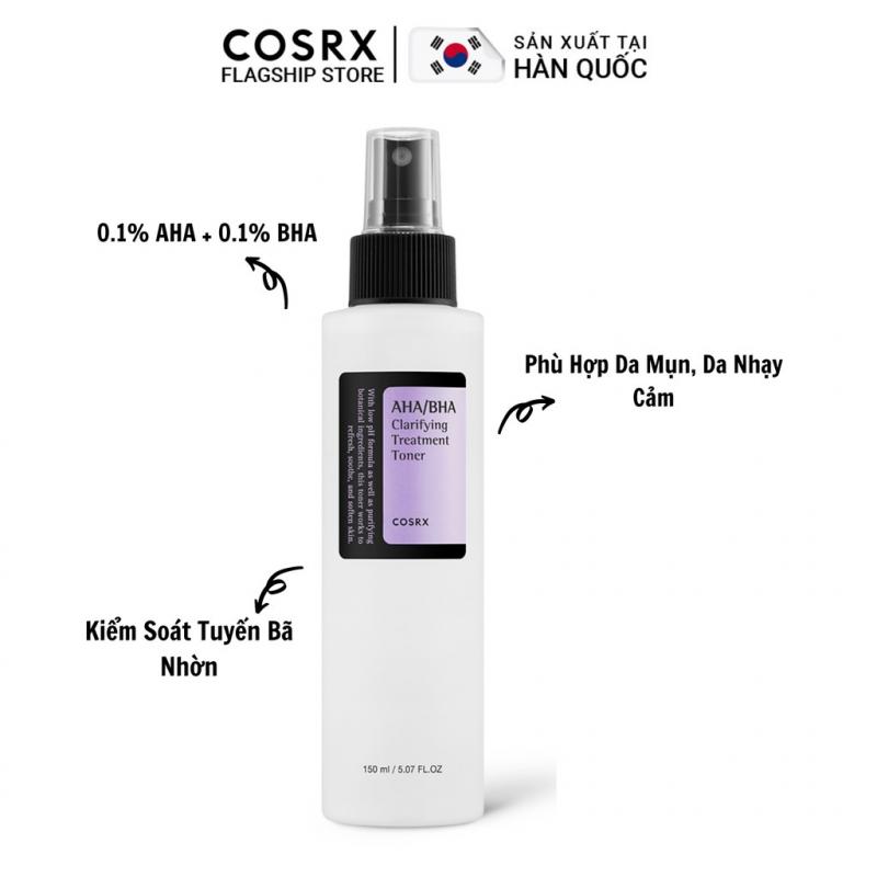 Nước hoa hồng tẩy tế bào chết hoá học (AHA + BHA) COSRX Clarifying Treatment Toner