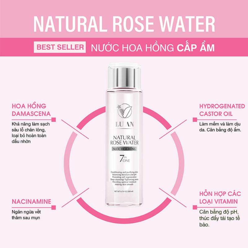 Nước hoa hồng V LU AN NATURAL ROSE WATER 7IN1