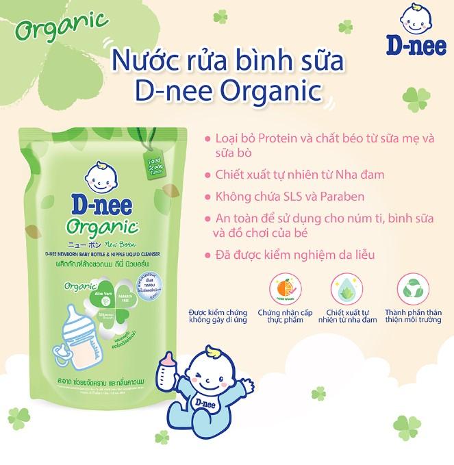 Nước rửa bình sữa D-nee Organic