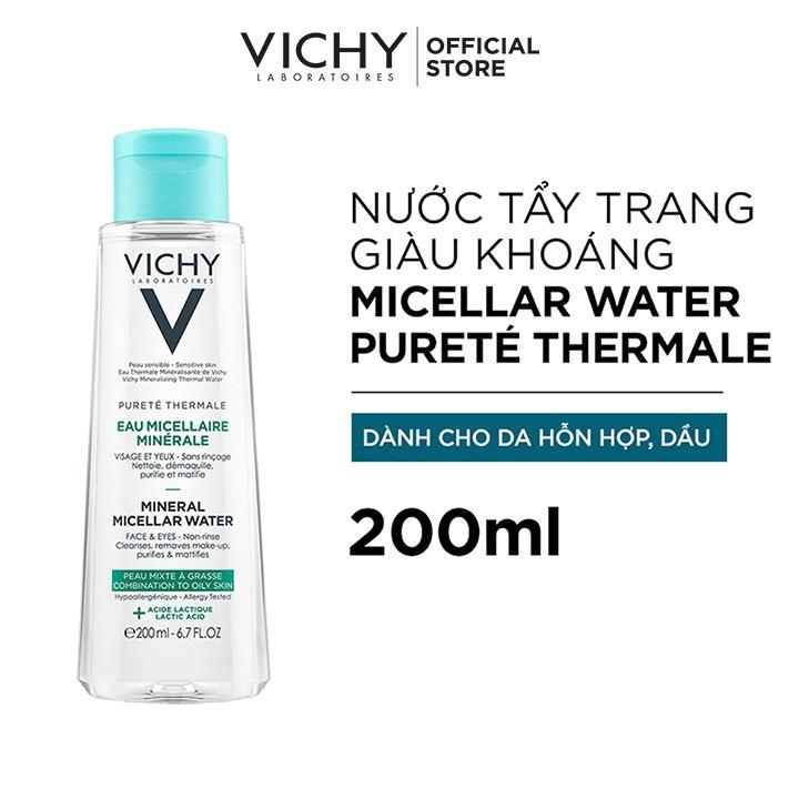 Nước tẩy trang cho da hỗn hợp và da bóng dầu Vichy Mineral Micellar Water Pureté Thermale
