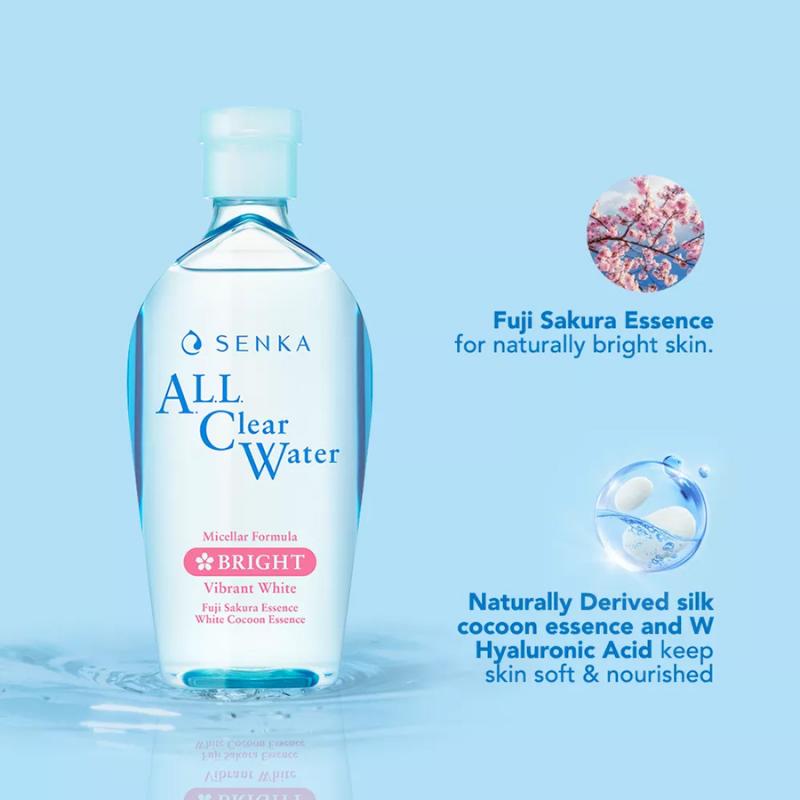 Nước tẩy trang dưỡng trắng Senka All Clear Water Micellar Formula White