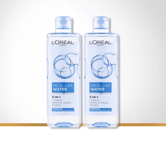 Nước tẩy trang L'Oreal Micellar Water 3-in-1 Refreshing Even For Sensitive Skin