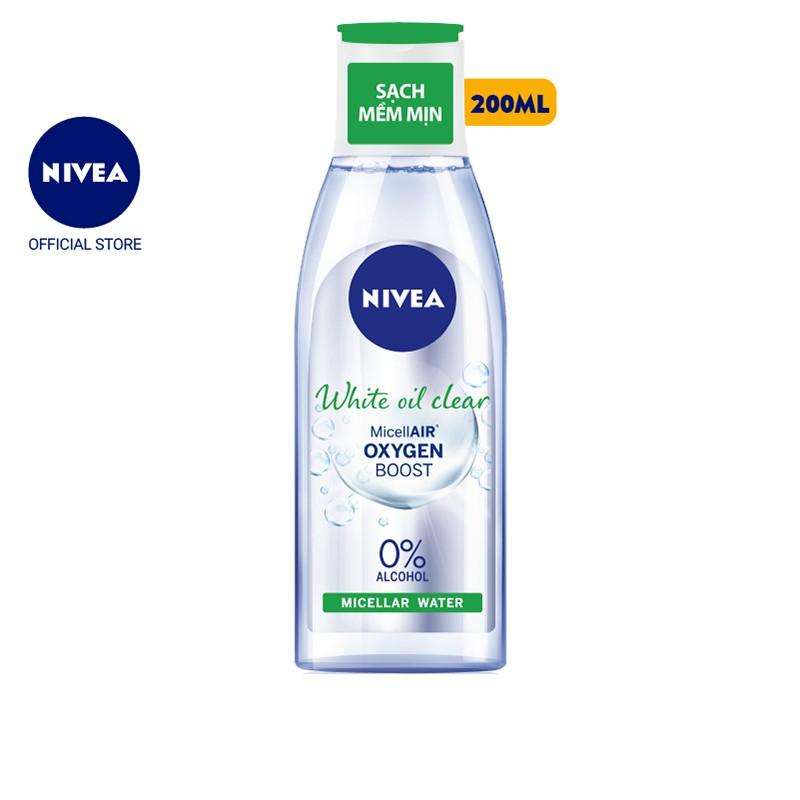 Nước tẩy trang Nivea cho da nhờn White oil control Makeup Clear Micellar Water