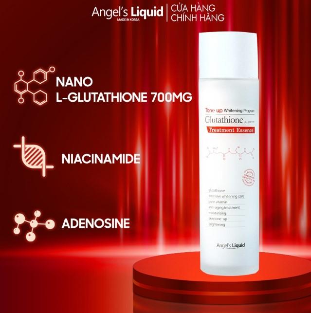 Nước thần dưỡng trắng da Angel Liquid Tone Up Whitening Program Glutathione Treatment Essence 20ml