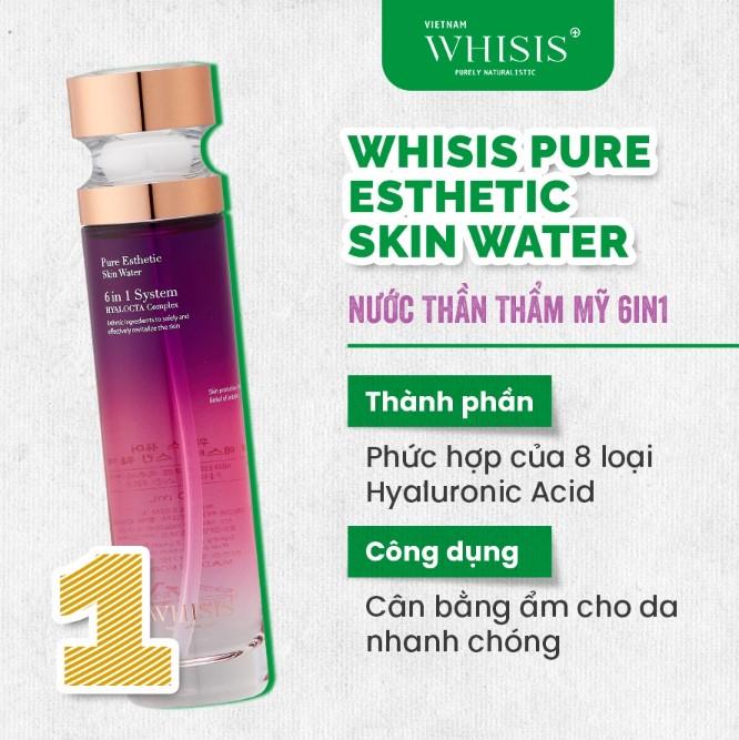 Nước thần làm trắng, trẻ hóa da 6in1 Whisis Pure Esthetic Skin Water
