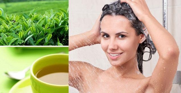 Nước trà xanh ngăn rụng tóc hiệu quả