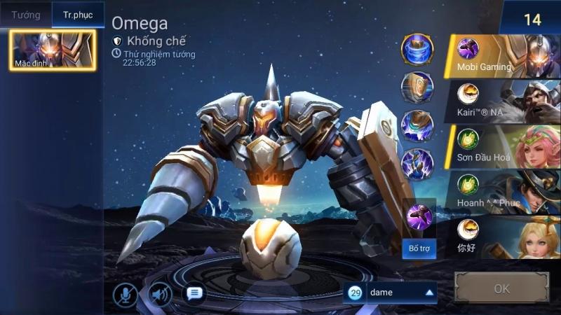 Omega là một tướng những tướng đỡ đòn với cách chơi tương đối dễ