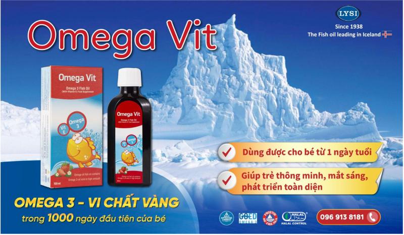 Omega Vit nhập khẩu nguyên hộp từ Châu Âu, dùng được cho trẻ sơ sinh