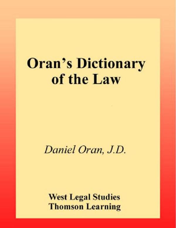 Oran's Dictionary of the Law của Daniel Oran
