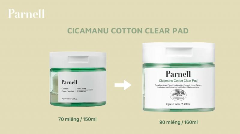 Pad tẩy da chết Parnell Cicamanu Cotton Clear Pad